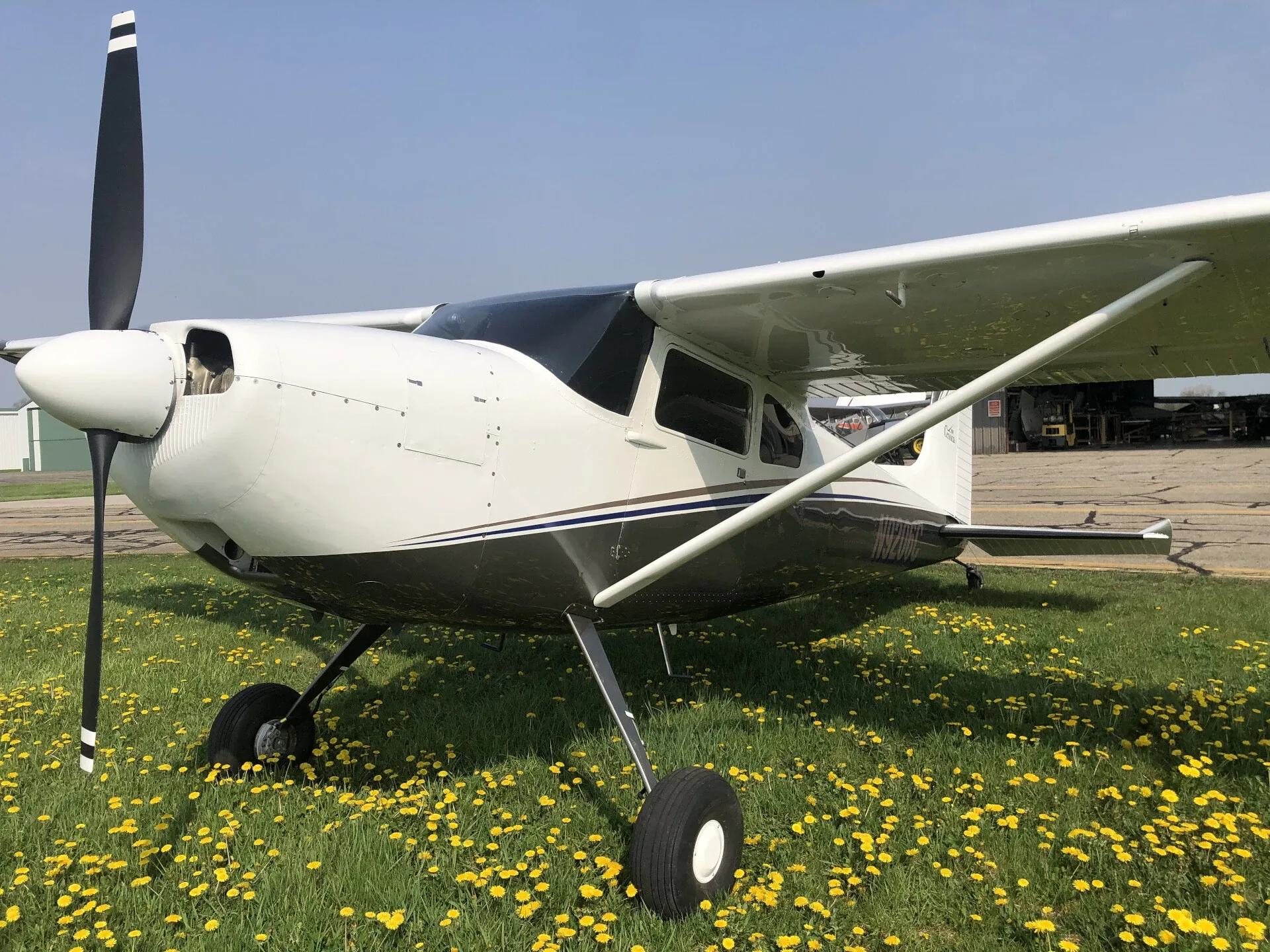 Exterior view of a Cessna Piston 210, N6168N.
