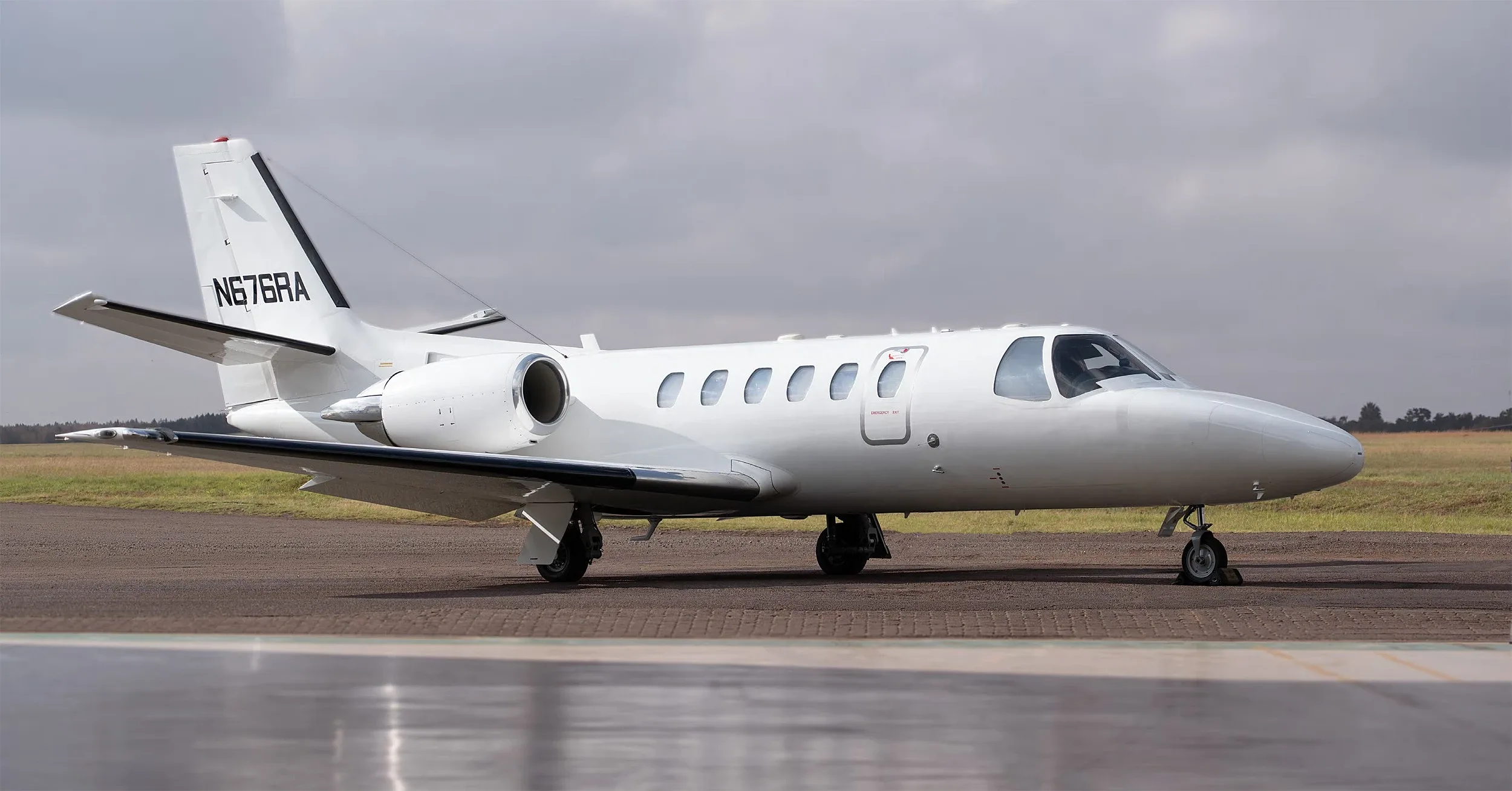Cabin interior of a 1999 Cessna Citation Bravo.