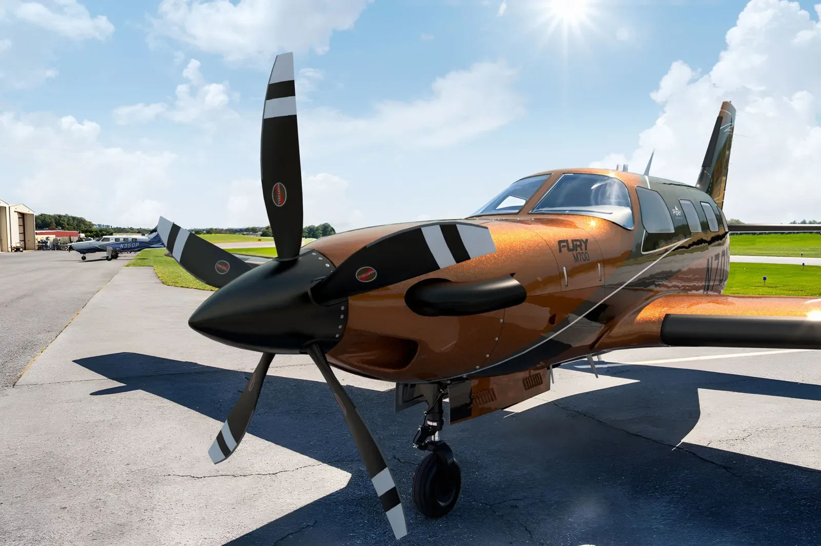 Marketing image of a 2027 Piper PA-46-701TP M700 Fury.