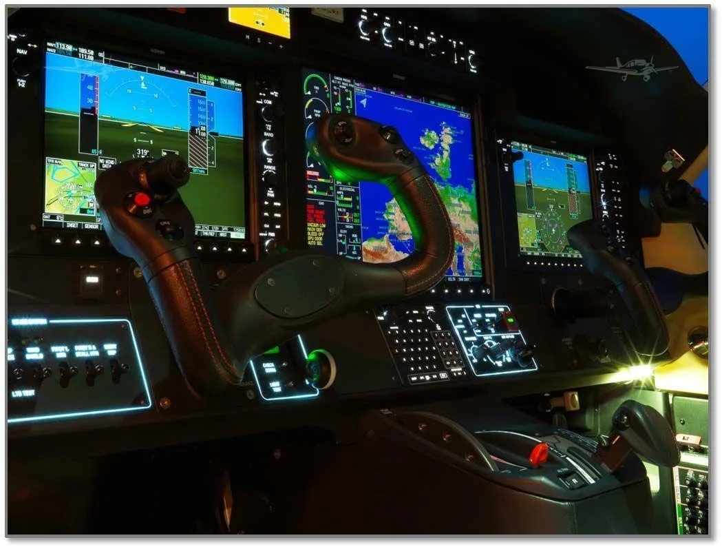 Avionics suite of a 2015 DAHER TBM 900.