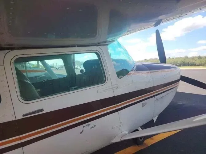 Exterior view of a 1980 Cessna TR182, N5091S.