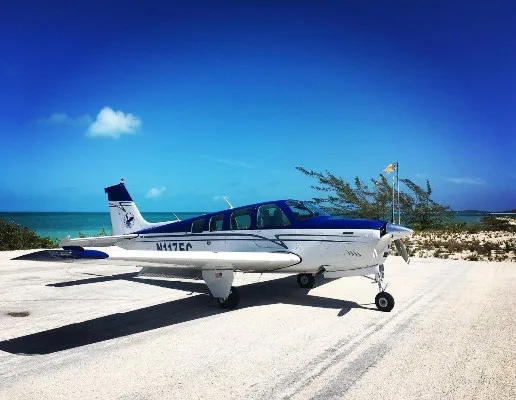 Marketing image of a 1977 Beech Bonanza A36.