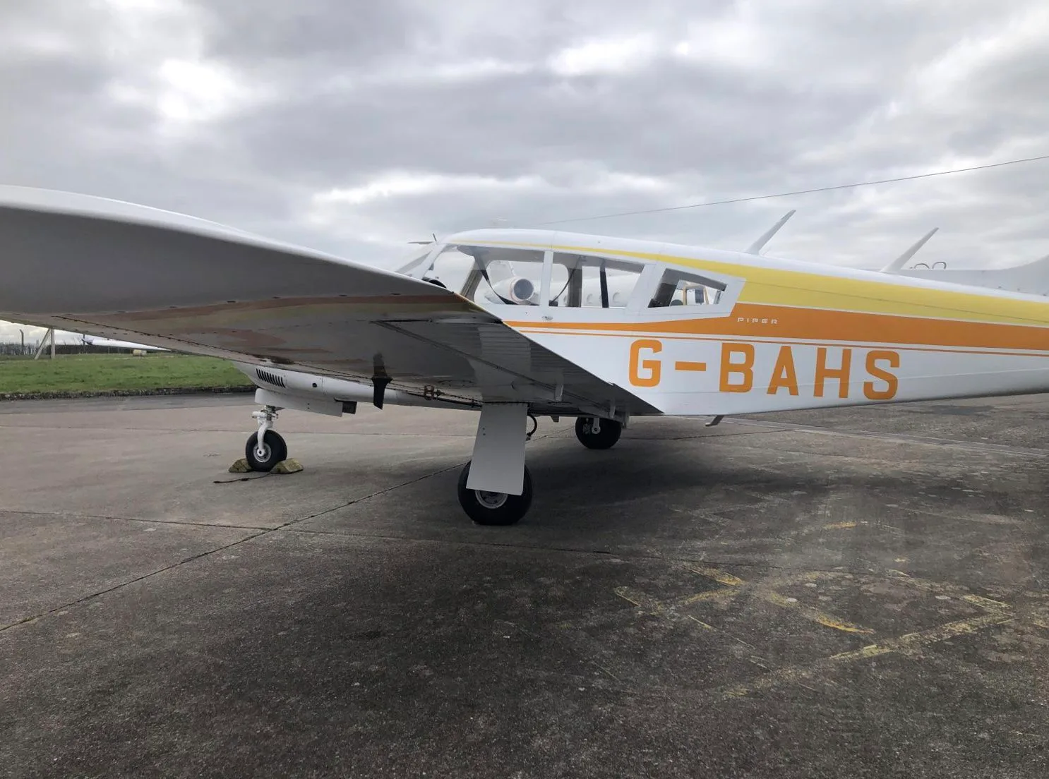 Exterior view of a 1972 Piper PA-28R-200 Arrow II.