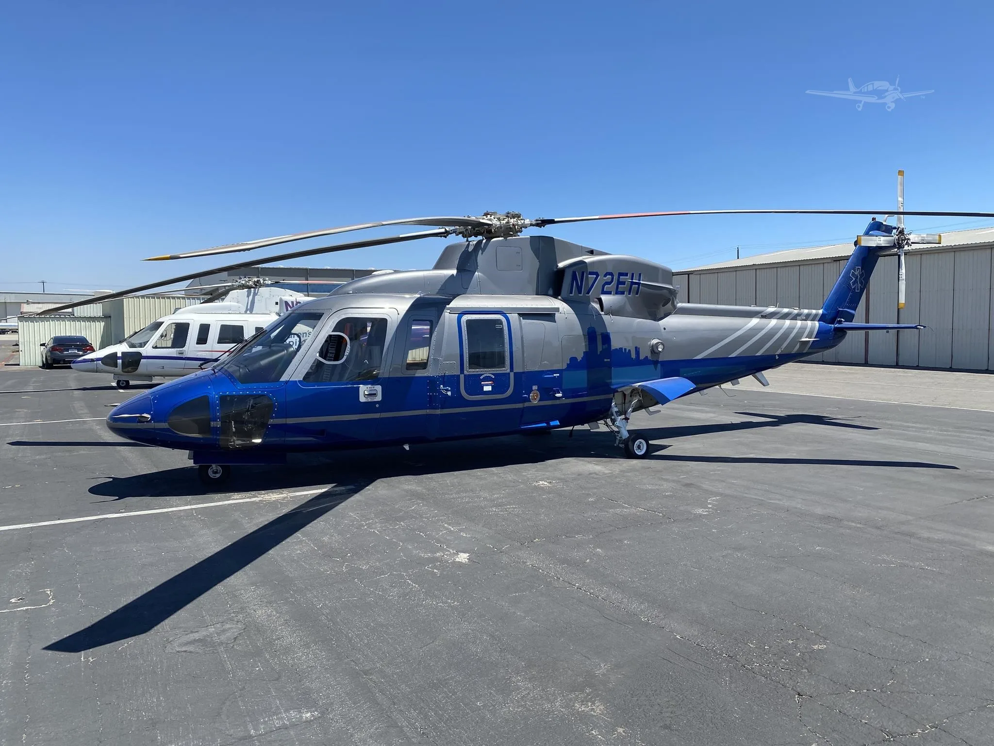 Exterior view of a 2008 SIKORSKY S-76C++, N72EH.