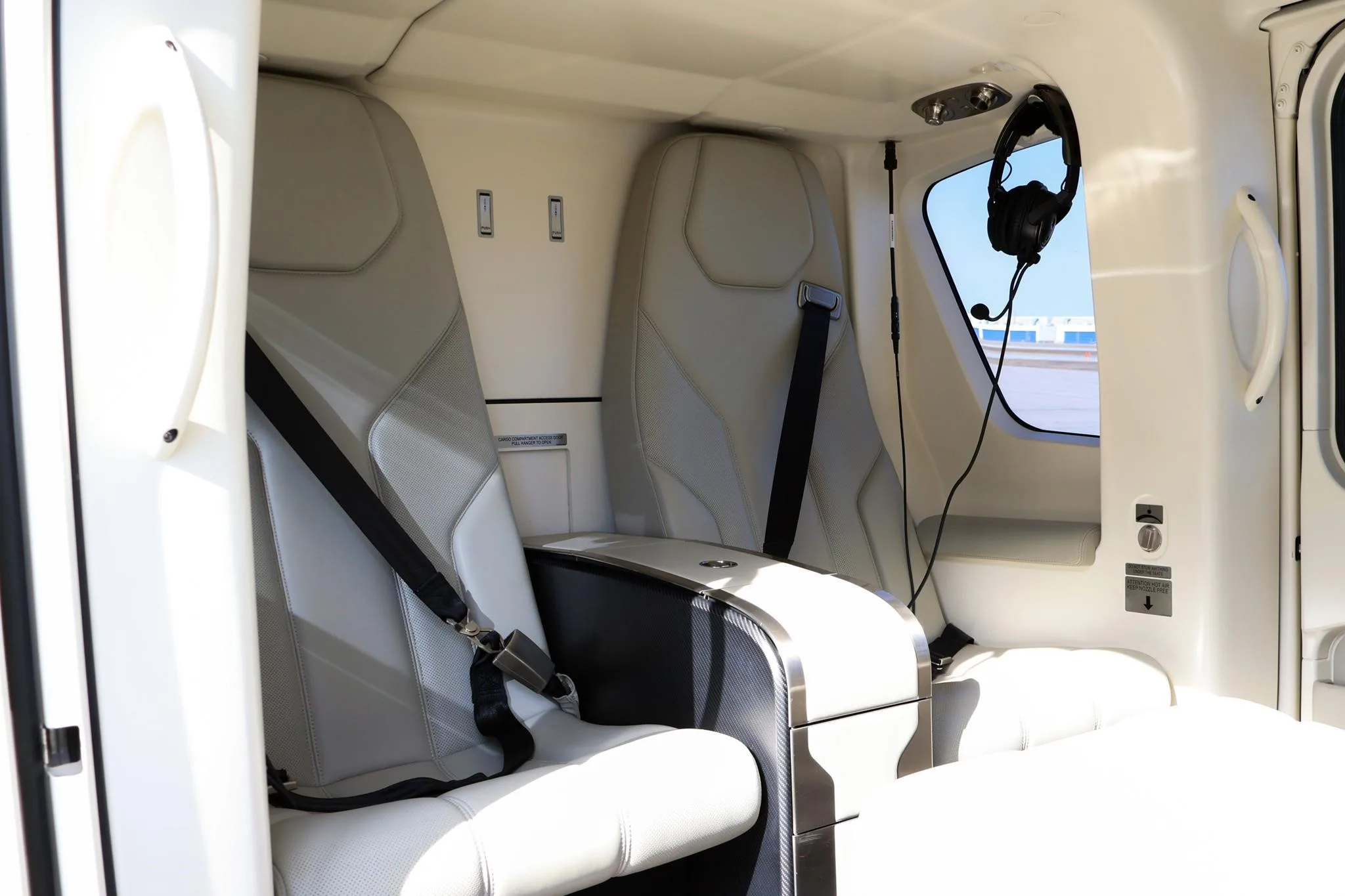 Cabin interior of a 2023 AIRBUS H135T3.