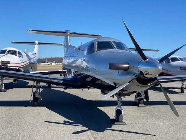 Exterior view of a 2005 PILATUS PC-12/45, N408FZ.