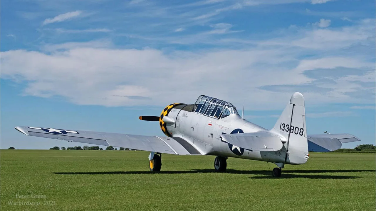 Marketing image of a 1942 North American AT-6 Texan D.