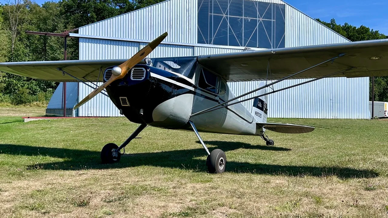 Exterior view of a 1946 Cessna 140.