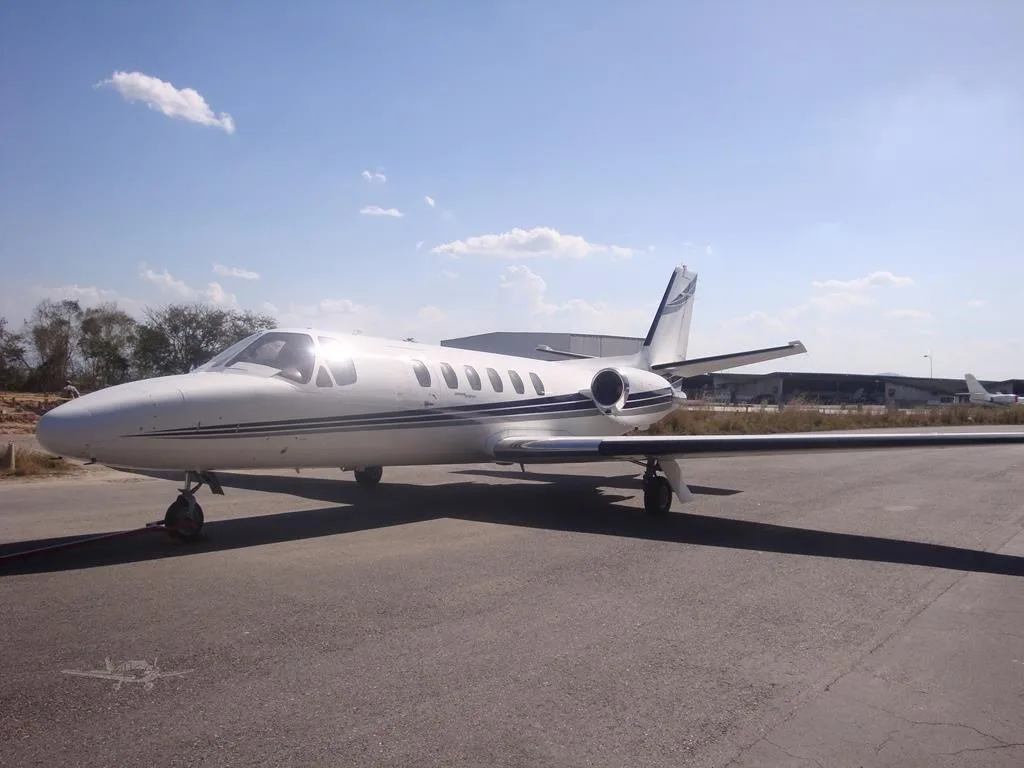 Exterior view of a 1983 CESSNA CITATION II, YV1563.