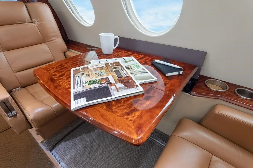 Cabin interior of a 1981 DASSAULT FALCON 50.