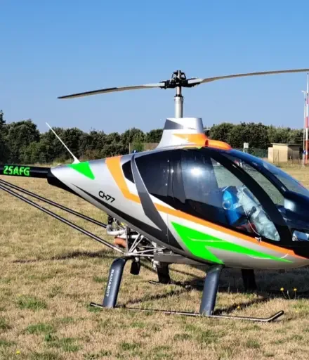 Exterior view of a Robinson R44 Raven I.