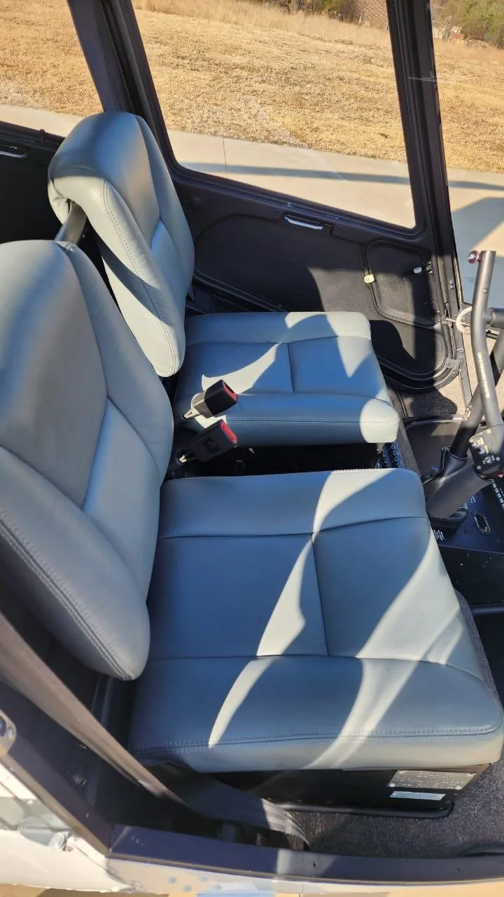 Cabin interior of a 2007 ROBINSON R44 RAVEN II.