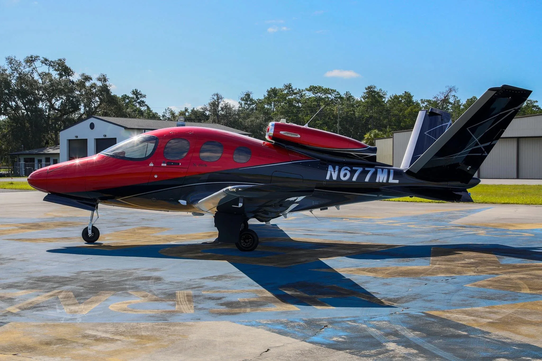 Exterior view of a 2025 Cirrus Vision SF50 G2+.