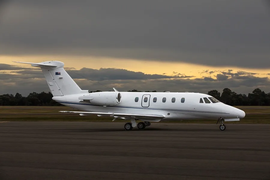Exterior view of a 1988 Cessna Citation III, VH-SSZ.