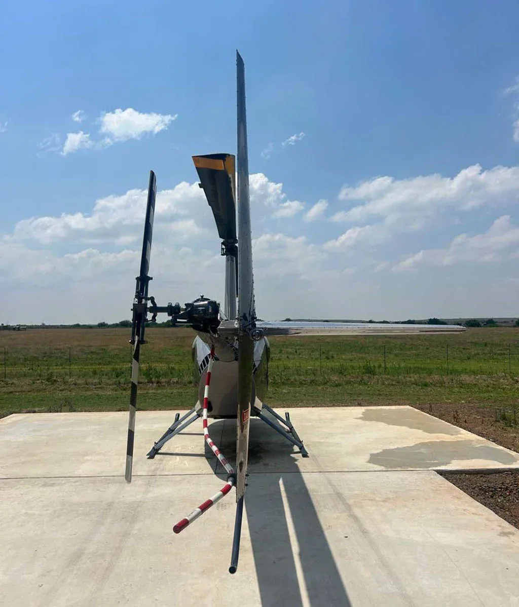Exterior view of a 2016 Robinson R44.
