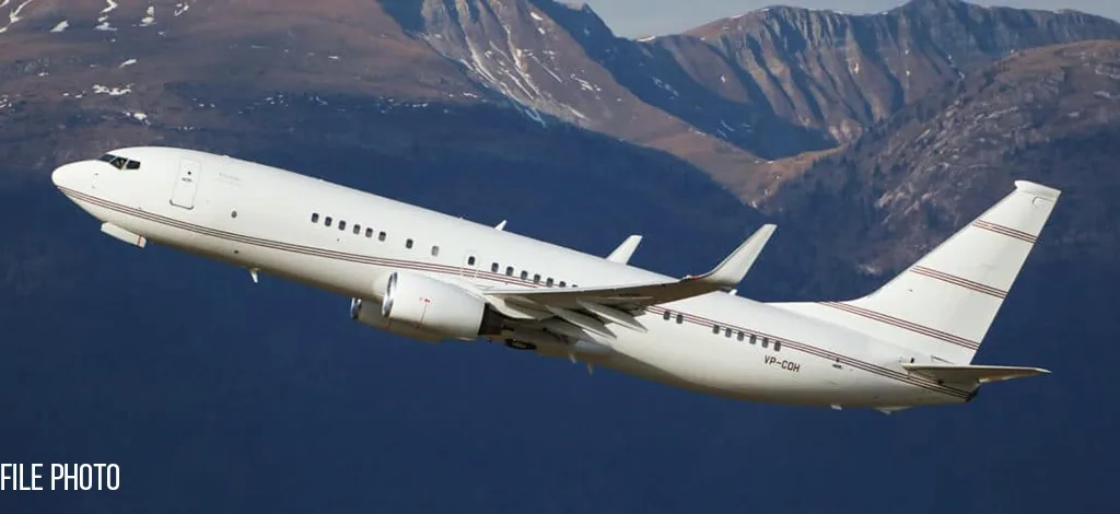 Marketing image of a 2006 Boeing BBJ2.