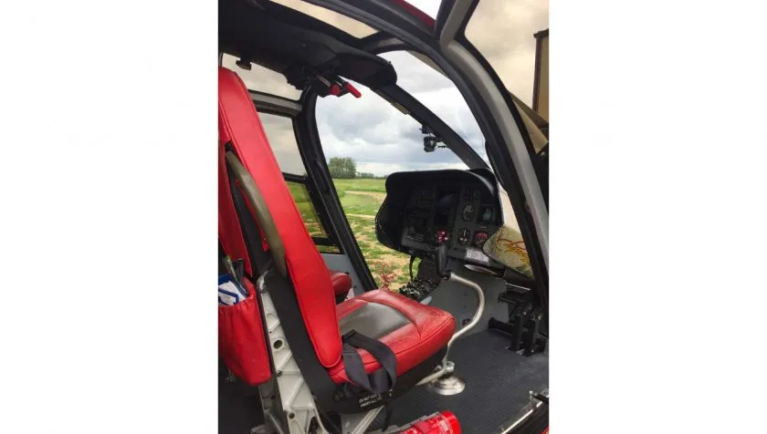 Exterior view of a 2007 Eurocopter EC120B 1517, C-GLWH.