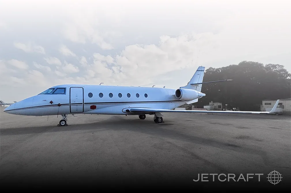 Marketing image of a Gulfstream G200.