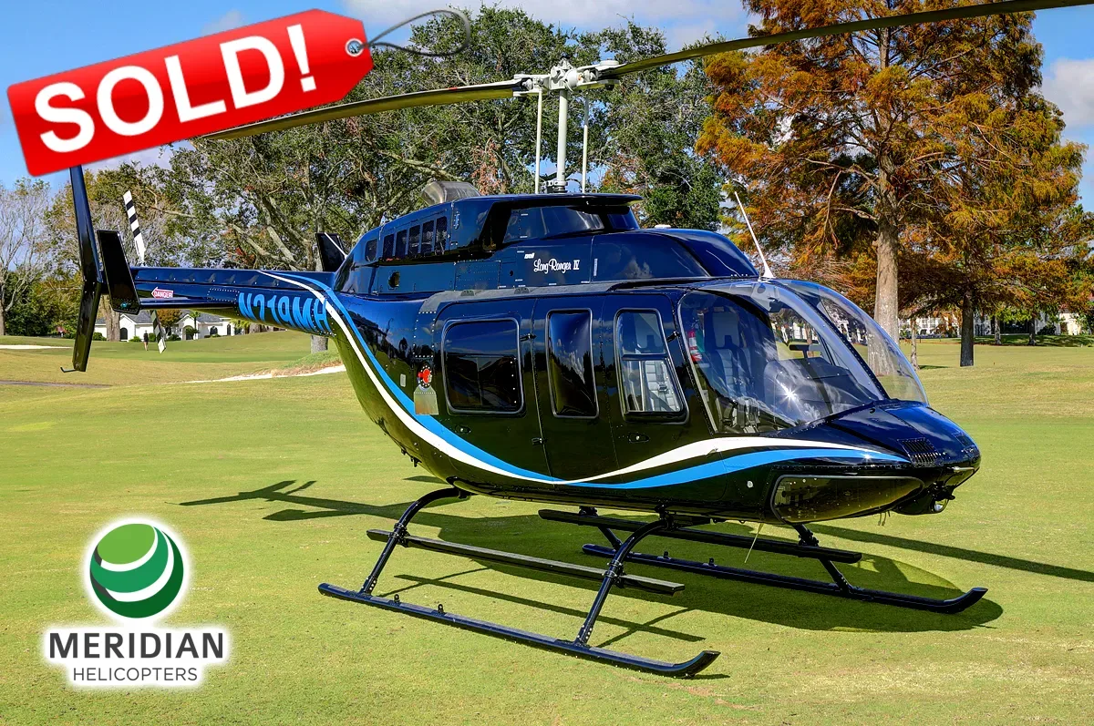 Exterior view of a 2007 Bell 206L4 LongRanger, N62HP.