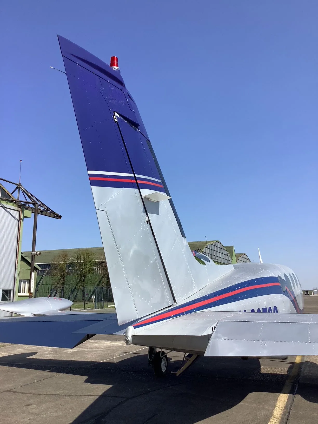 Exterior view of a 1967 Cessna 411A.