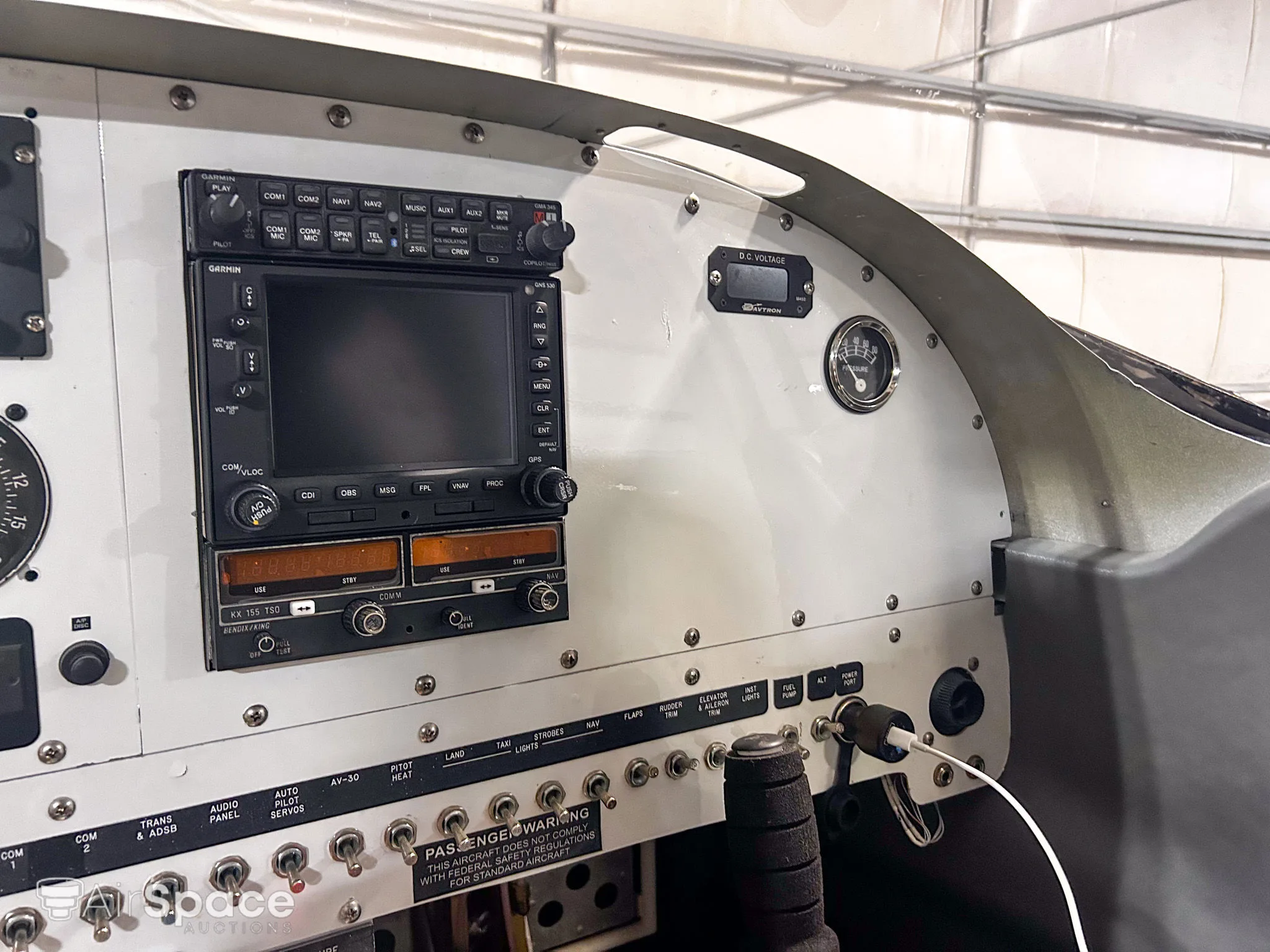 Cockpit and instrument panel of a 2023 Van's.