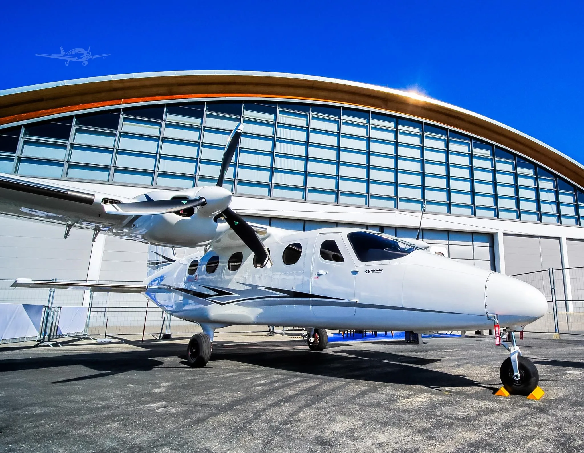 Exterior view of a 2026 TECNAM P2012 TRAVELLER.