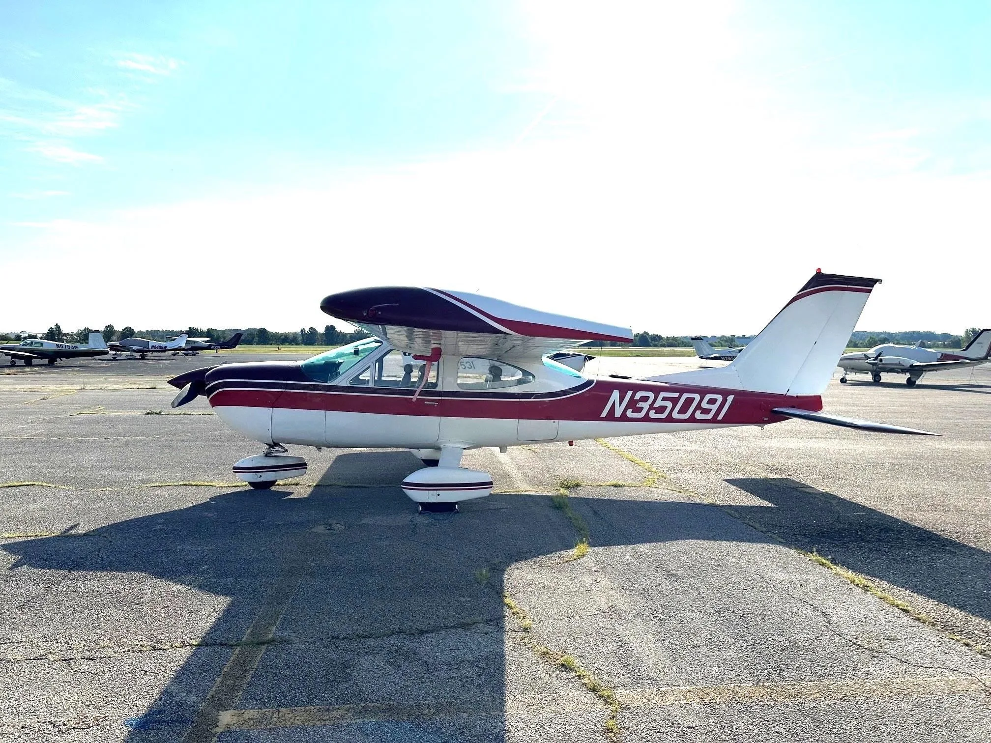 Exterior view of a 1974 CESSNA 177, N35091.