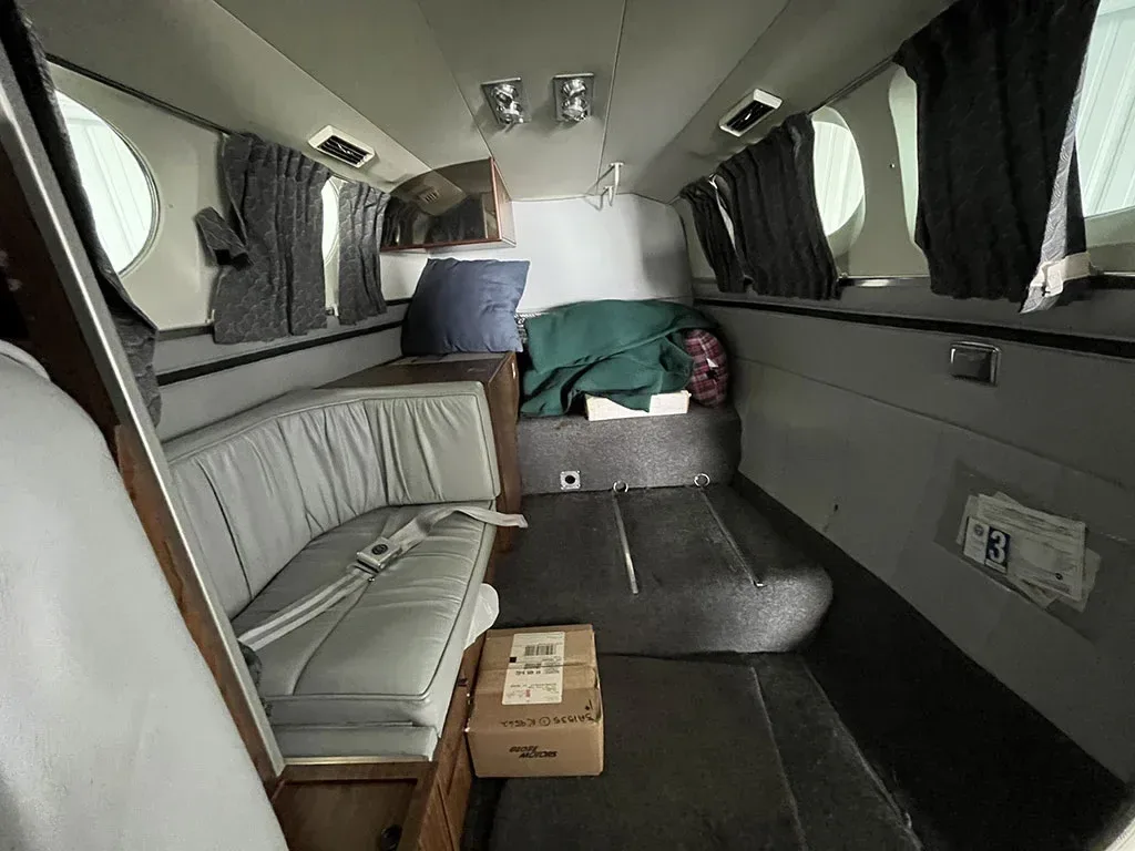 Cabin interior of a 1978 Cessna.