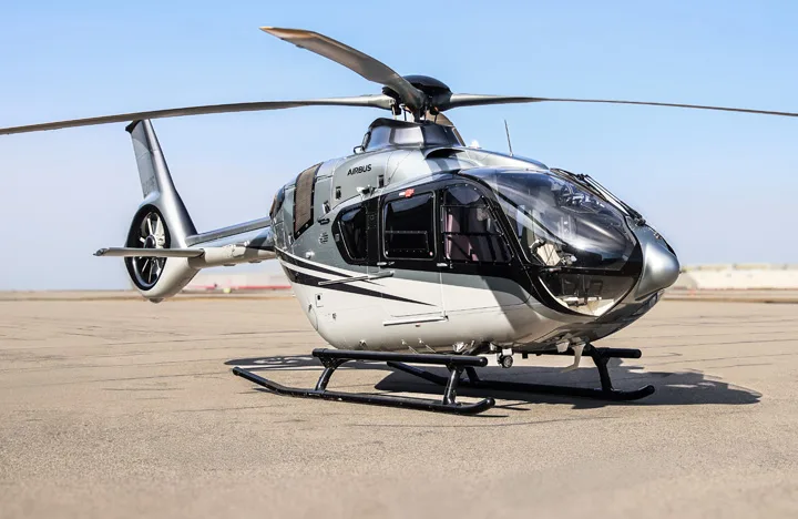 Exterior view of a 2023 Airbus H135 T3H.