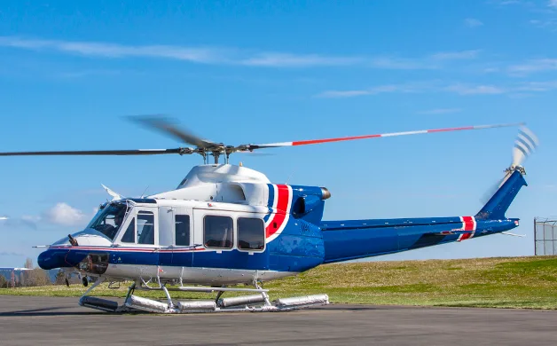 Cabin interior of a 2004 Bell 412-EP.