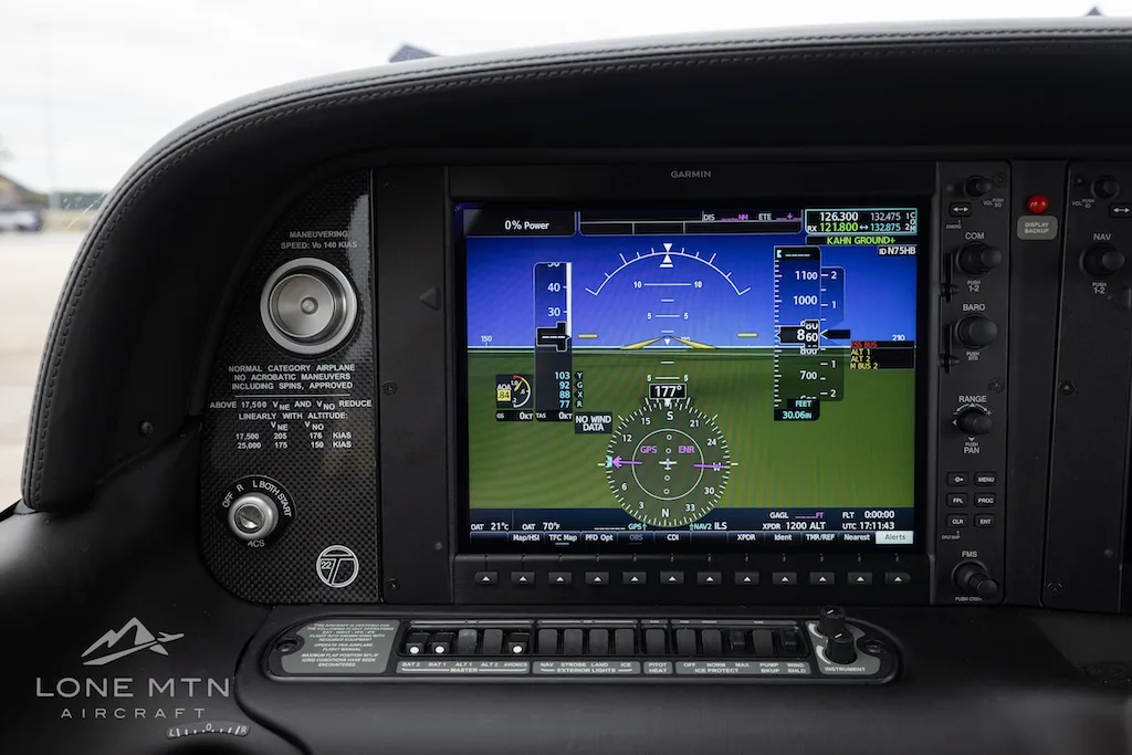 Avionics suite of a 2023 Cirrus SR22T G6 GTS.