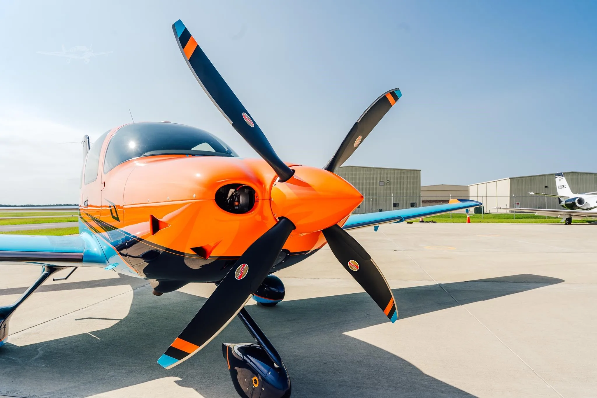 Exterior view of a 2023 CIRRUS SR22-G6 TURBO, N54DT.