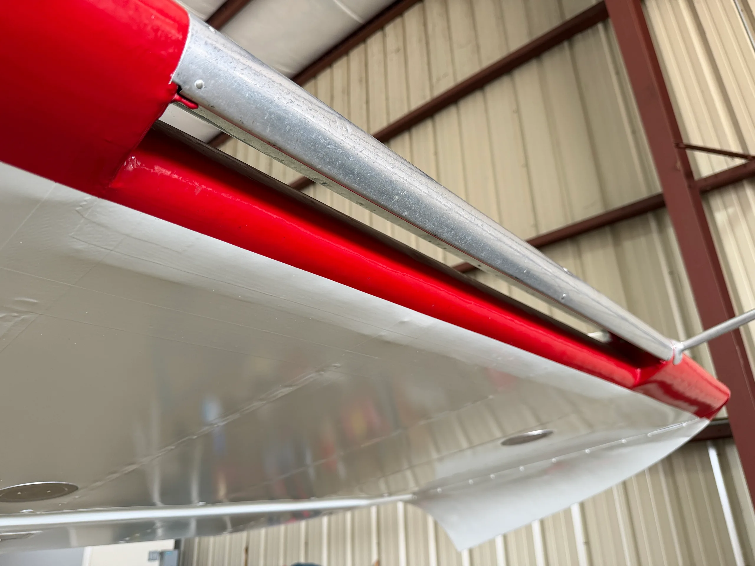 Exterior view of a 1946 Stinson 108-1 Voyager, N97877.