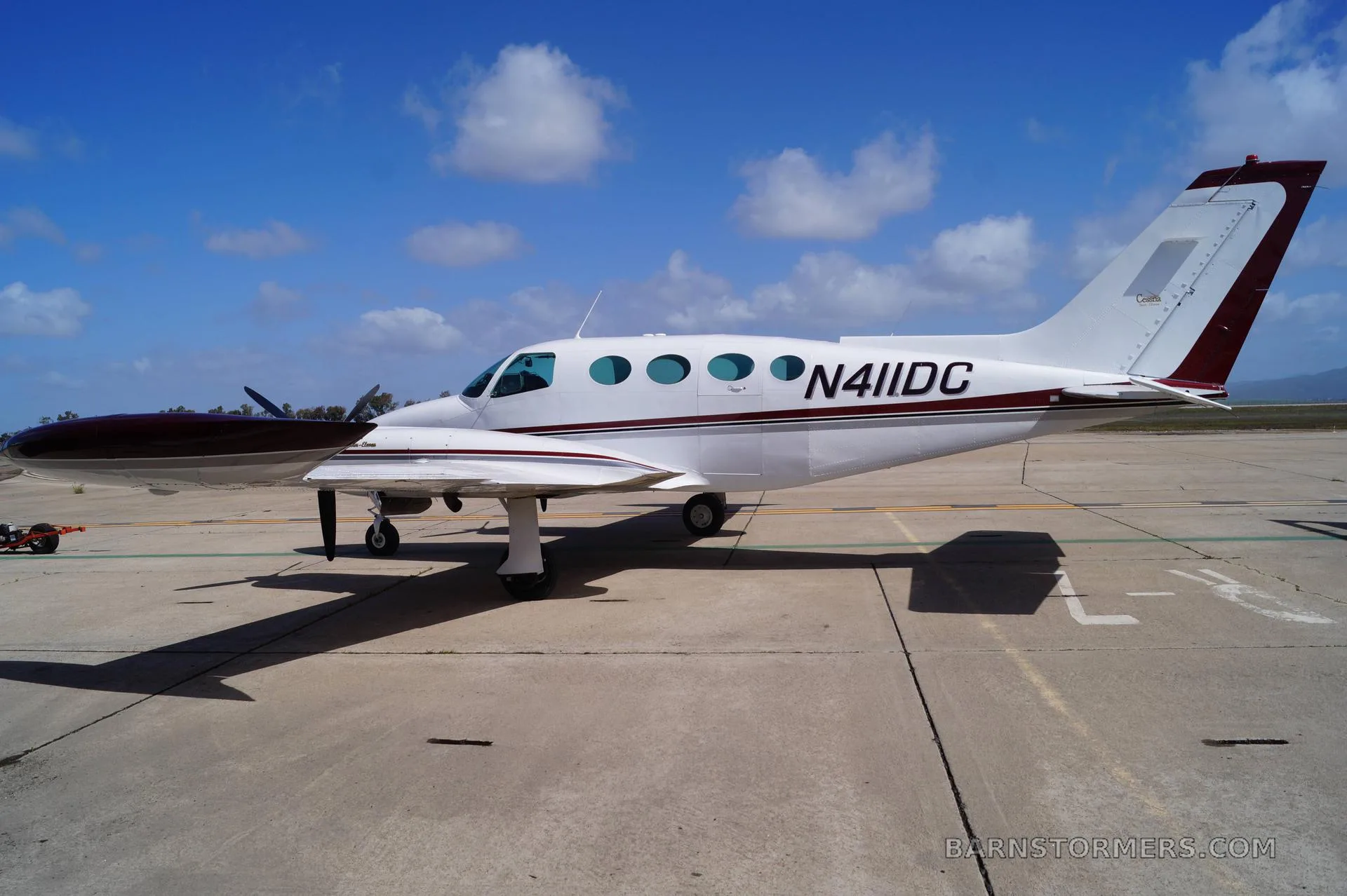 Exterior view of a 1965 Cessna 411.