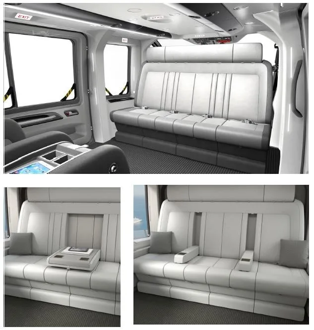 Cabin interior of a 2023 AIRBUS H160.