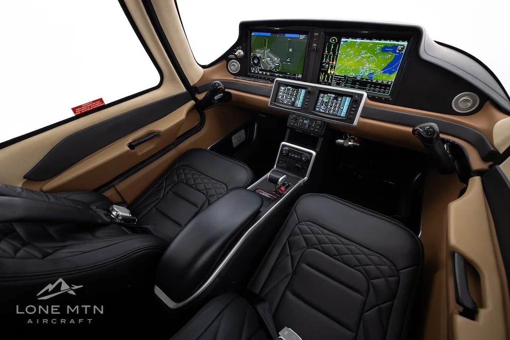 Cabin interior of a 2024 Cirrus SR22T G7.
