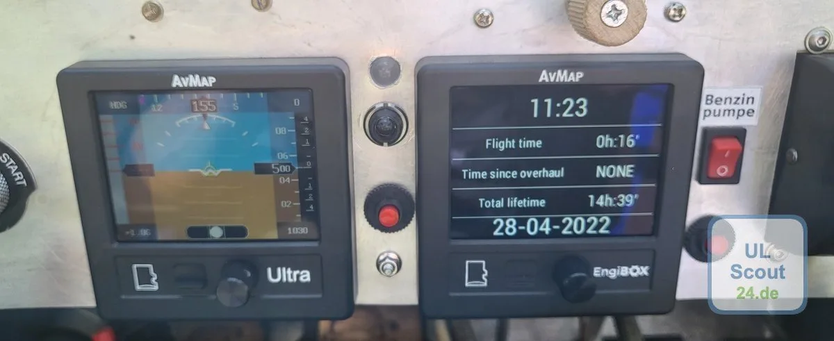 Avionics suite of a 1993 Avid Aircraft Eigenbau.