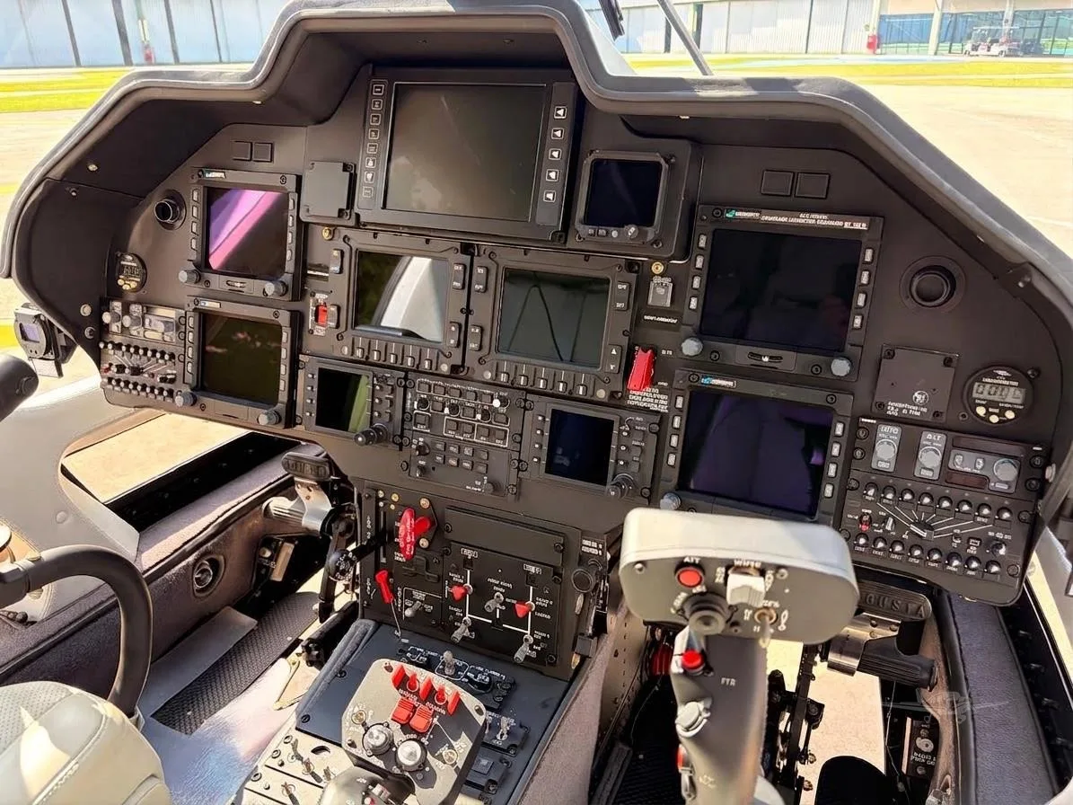 Cockpit and instrument panel of a 2021 LEONARDO AW109SP GRANDNEW.