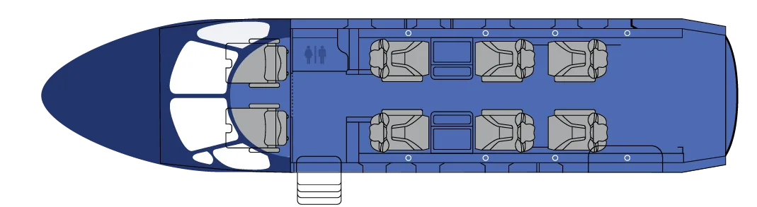 Cabin interior of a 2022 Pilatus.