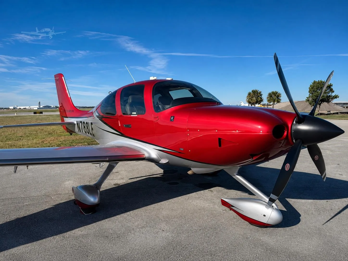 Exterior view of a 2022 CIRRUS SR22-G6 TURBO, N788LE.