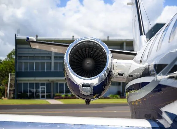 Exterior view of a 1990 Cessna Citation II, VH-VDF.