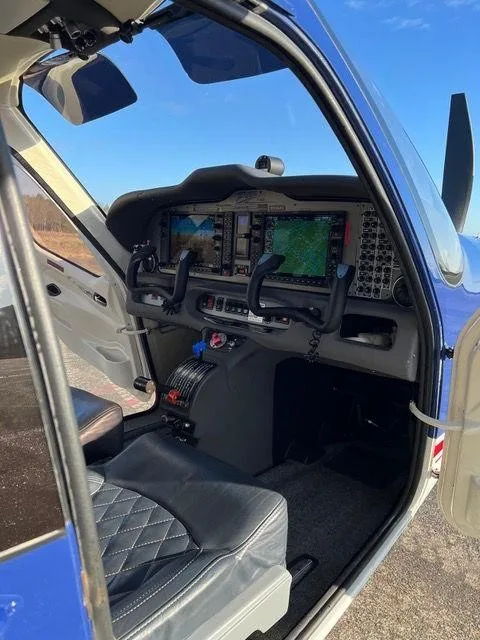 Cockpit and instrument panel of a 2019 TECNAM P2010 MKII.