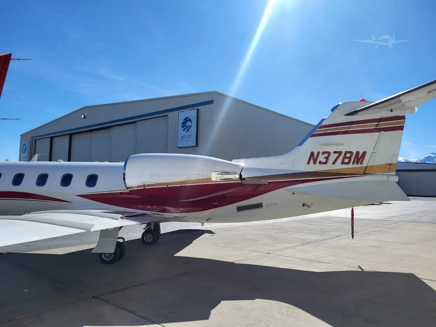 Exterior view of a 1994 LEARJET 31A, N37BM.