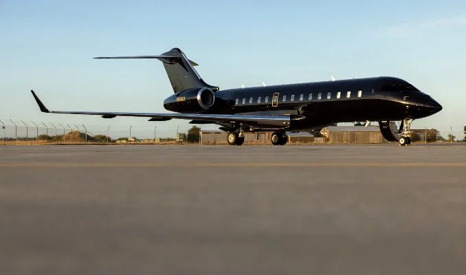 Marketing image of a 2009 Bombardier Global XRS.