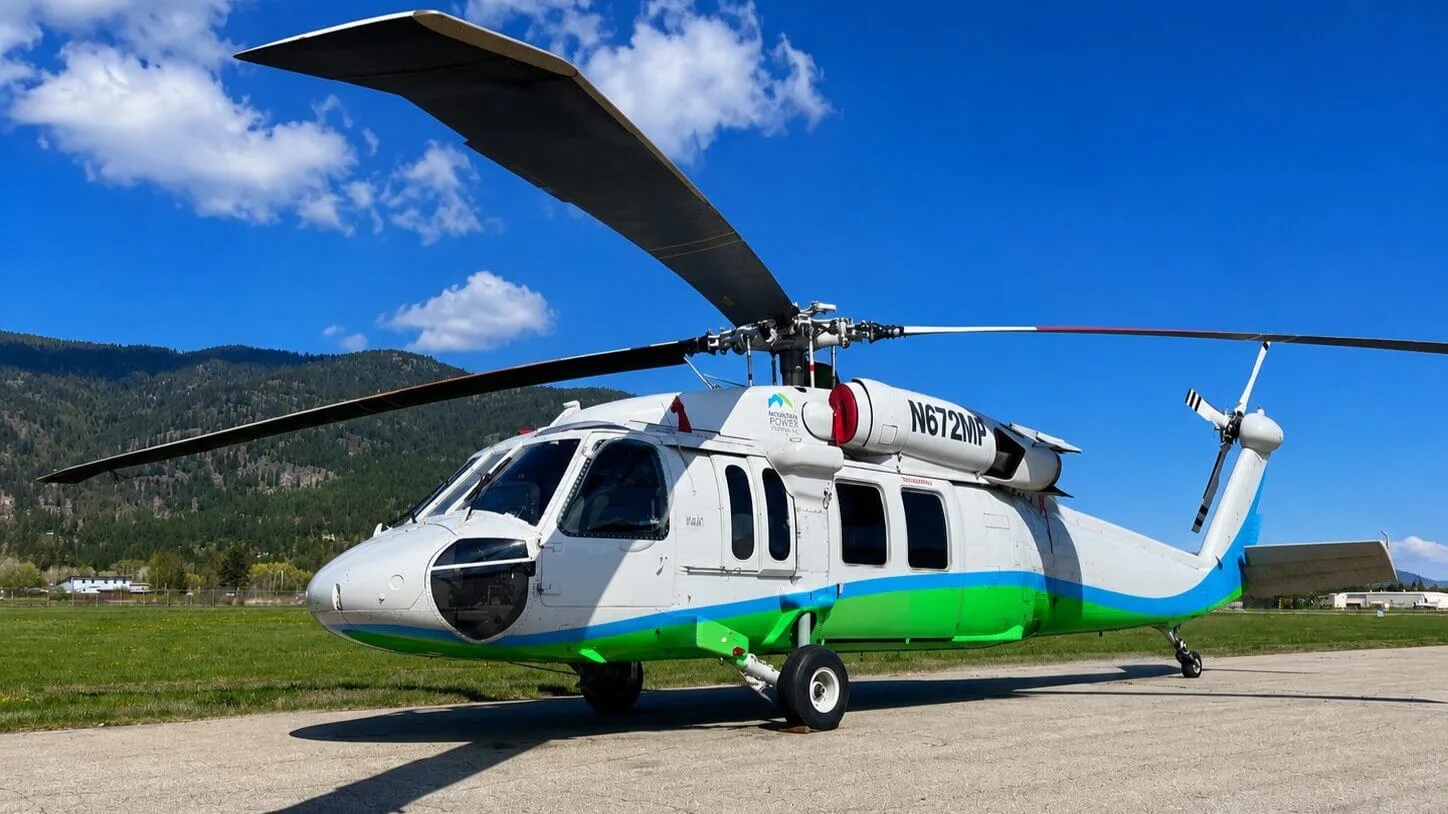 Exterior view of a Sikorsky, UH-60.
