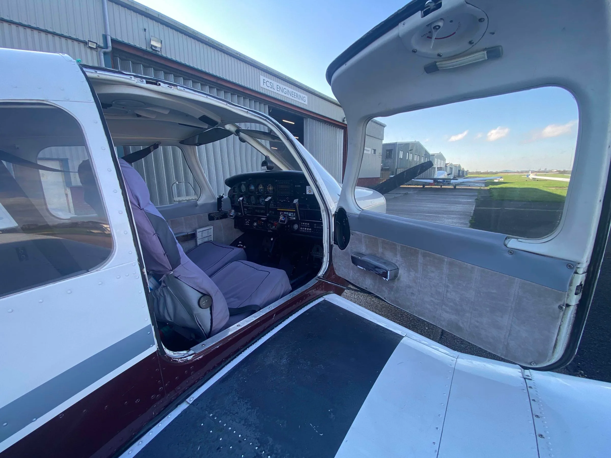 Exterior view of a 1983 Piper PA-28-161 Warrior II.