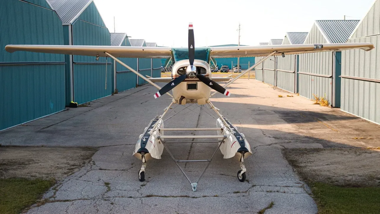 Exterior view of a 1969 Cessna, C-FADR.