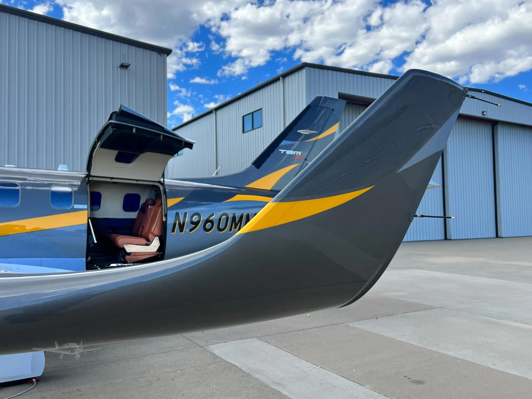 Exterior view of a 2022 DAHER TBM 960, N960MM.