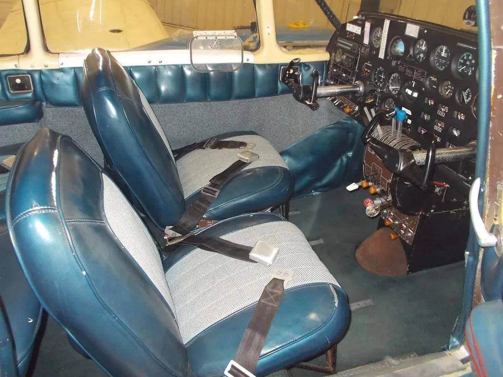 Cockpit and instrument panel of a 1955 Piper Apache - N1140P Aircraft.
