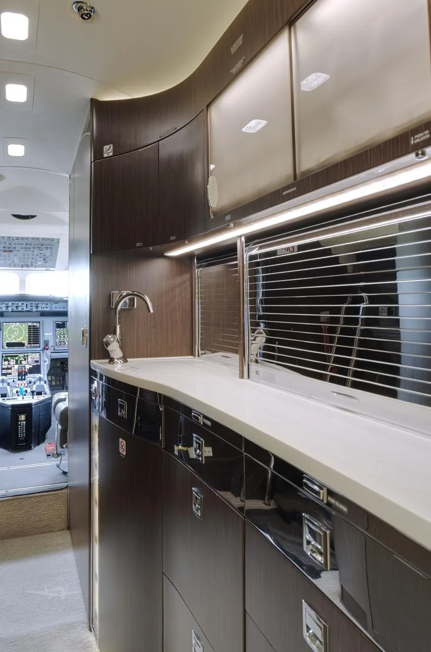 Cabin interior of a 2020 DASSAULT FALCON 7X.